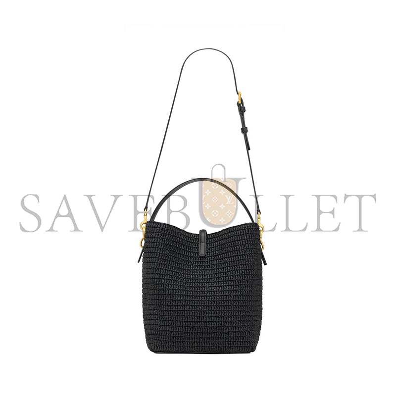 Y*L le 37 in woven raffia and vegetable-tanned leather 773991gaaec1000 (20*25*16cm)